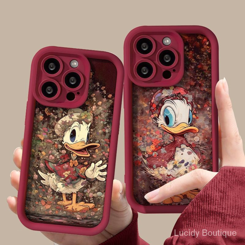 Apple Ốp Điện Thoại Hình Vịt donald Cho Iphone 13 / xsmax 14Promax 13 / 12 11 / xsmax x r3g4