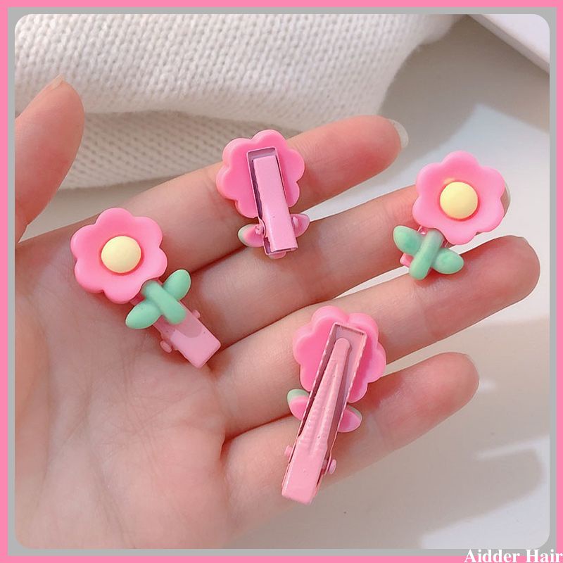 🍒🍒Kẹp tóc mái hoa tulip màu sắc pastel nhẹ nhàng dễ thương
