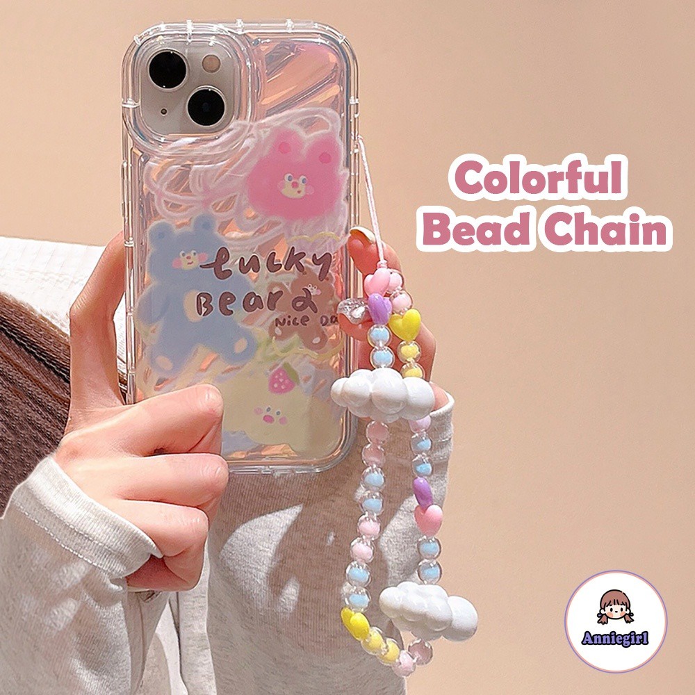 Ốp Điện Thoại tpu Mềm Hình Gấu graffiti Gắn Dây Đeo Cổ Tay Cho iphone 15 14 pro max 11 13 pro max 12 pro max x xs xr 7 8 plus