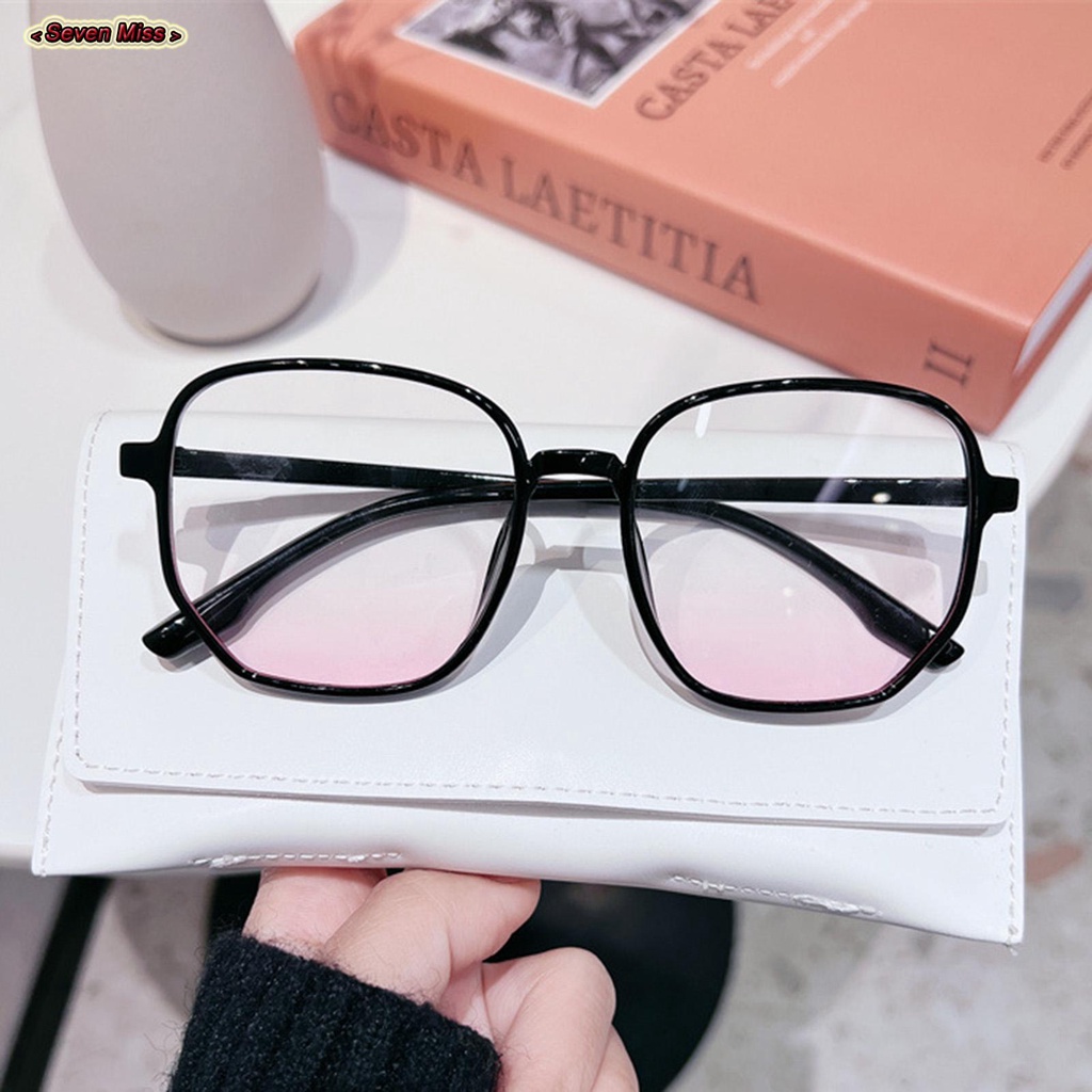 Kính Mát Gọng Vuông Lớn Chống Chói Mắt Màu Xanh Dương Nhạt