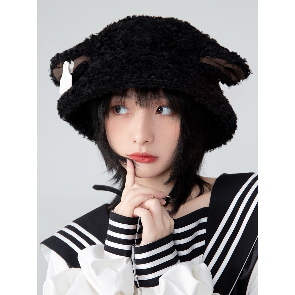 Mũ Tai Bèo Phủ Lông Cừu Giữ Ấm Mùa Đông Thời Trang Dành Cho Nữ