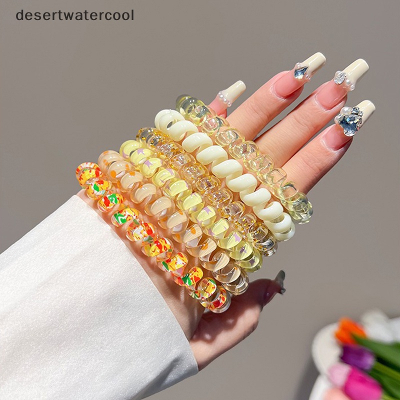 6 Dây Buộc Tóc Lò Xo Co Dãn Màu Sắc Ngọt Ngào Cho Nữ