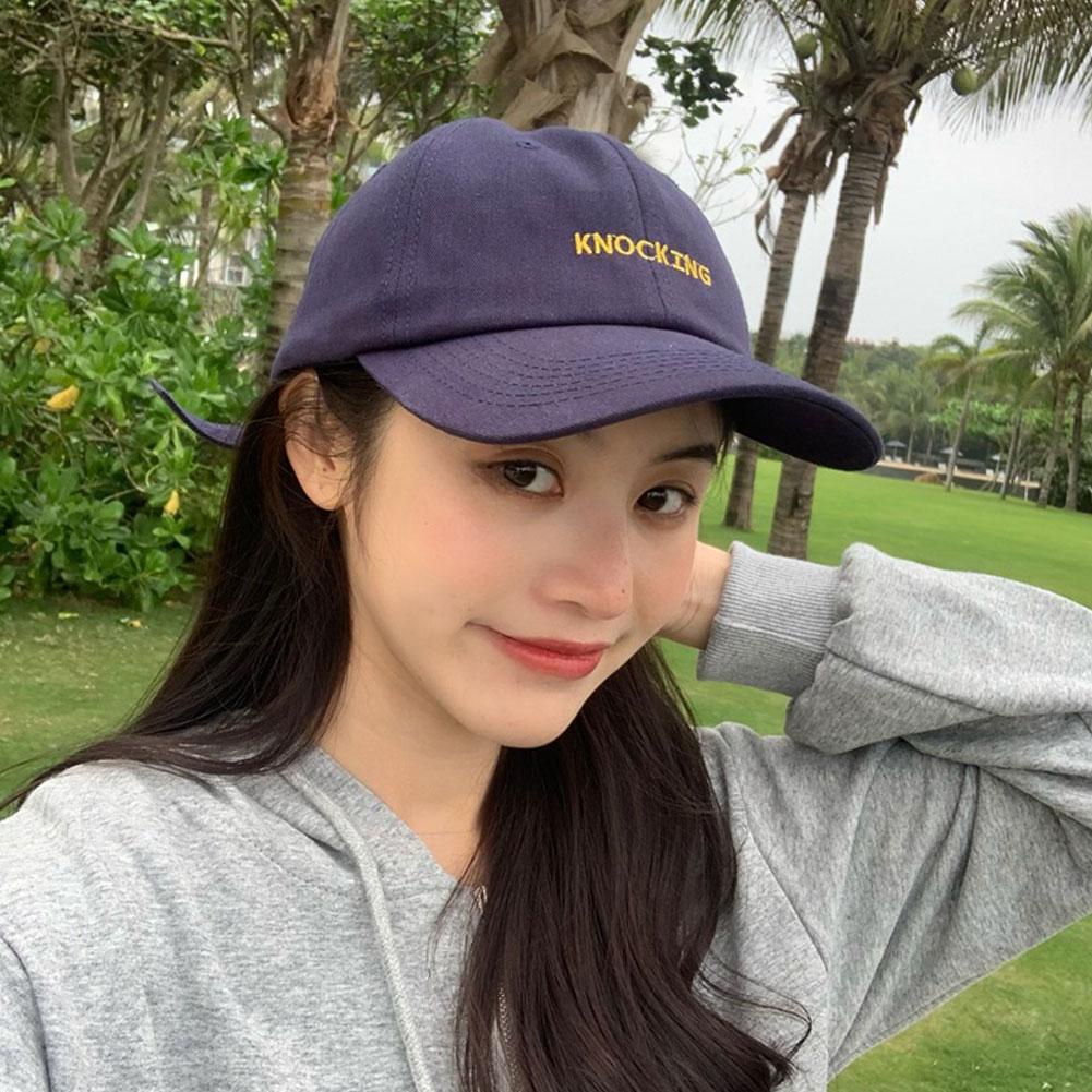 Mũ Lưỡi Trai Màu Trơn Thêu Chữ Thời Trang Hàn Quốc b5t2