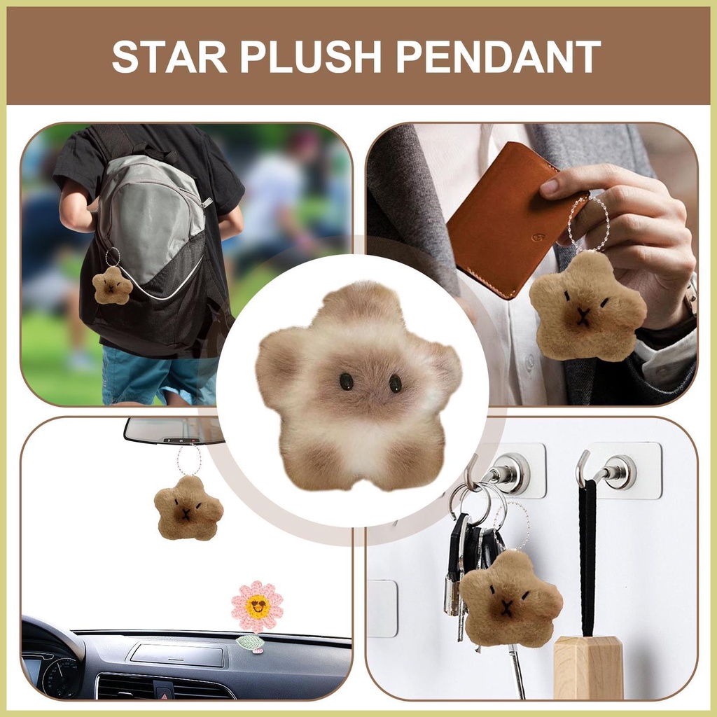 Móc Khóa Hình Ngôi Sao Nhồi Bông pp Thoải Mái Thời Trang Mới Lạ Dành Cho Học Sinh Nữ aseavn aseavn