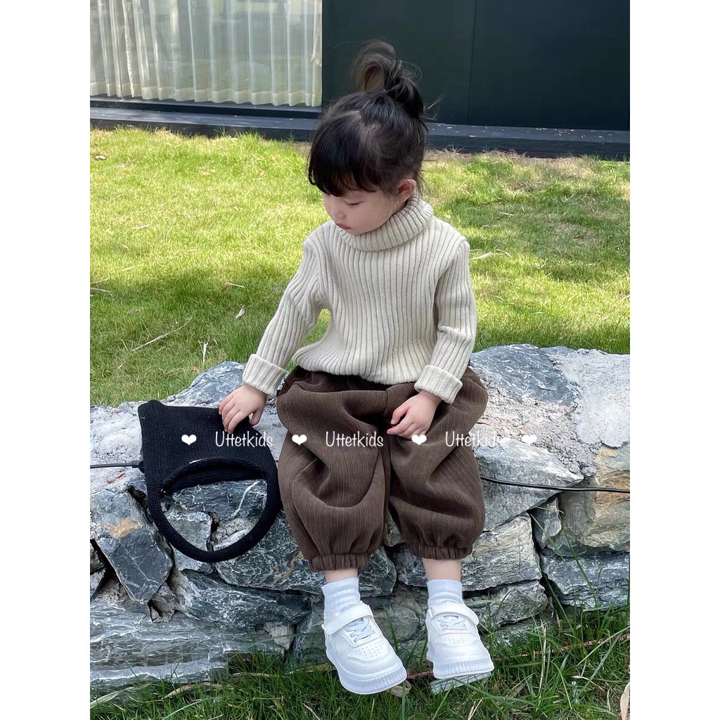 ÁO LEN ÔM CỔ LỌ PHONG CÁCH HÀN QUỐC CHO BÉ GÁI VÀ BÉ TRAI