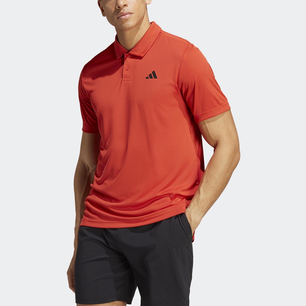 Adidas Quần vợt Áo Polo Tennis 3 Sọc Club Nam Đỏ HS3271