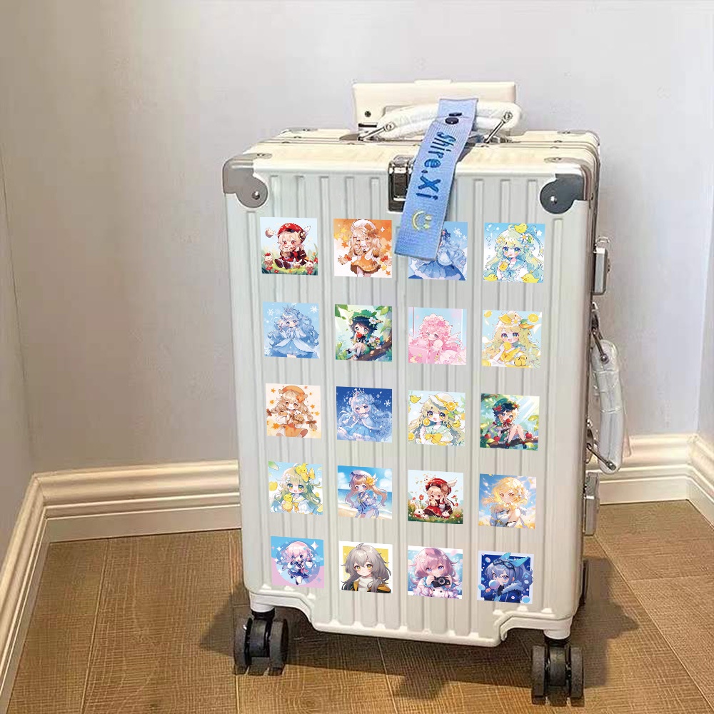 Bộ 60 Miếng Dán Trang Trí Mũ Bảo Hiểm / Bút Chì Họa Tiết graffiti Dễ Thương