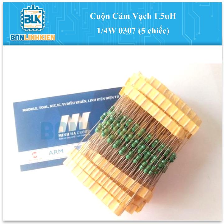 Cuộn Cảm Vạch 1.5uH 1/4W 0307 (5c)
