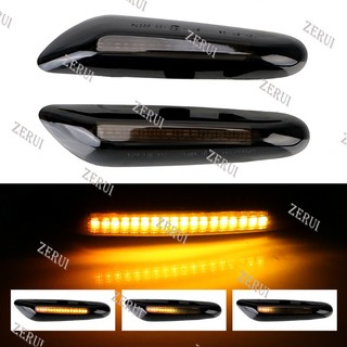 Zr Cho Năng Động Chảy Blinker Đèn 2 Cái / bộ Đèn LED Bên Đánh Dấu Ánh Sáng Khói Ống Kính Cho Xe BMW E46 E60 E90 E91 E92 E93 X1 X3 X5 Tín Hiệu Biến Chống Thấm Nước