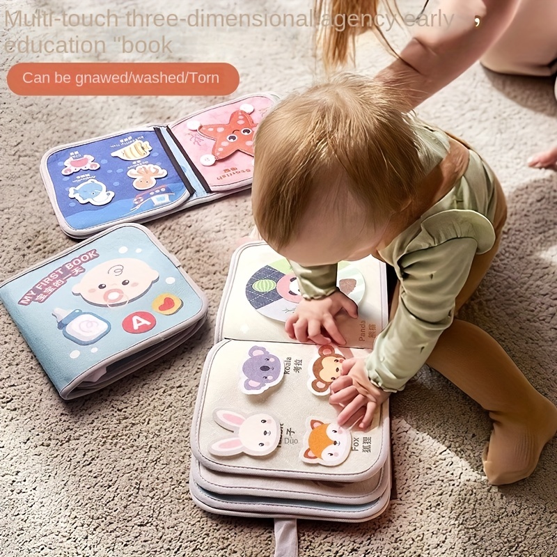 Sách Vải Em Bé / Sách Có Thể Xé Tay / Giáo Dục Nhận Thức Sớm / Đồ Chơi Khóa Dán Giáo Dục Cho Bé
