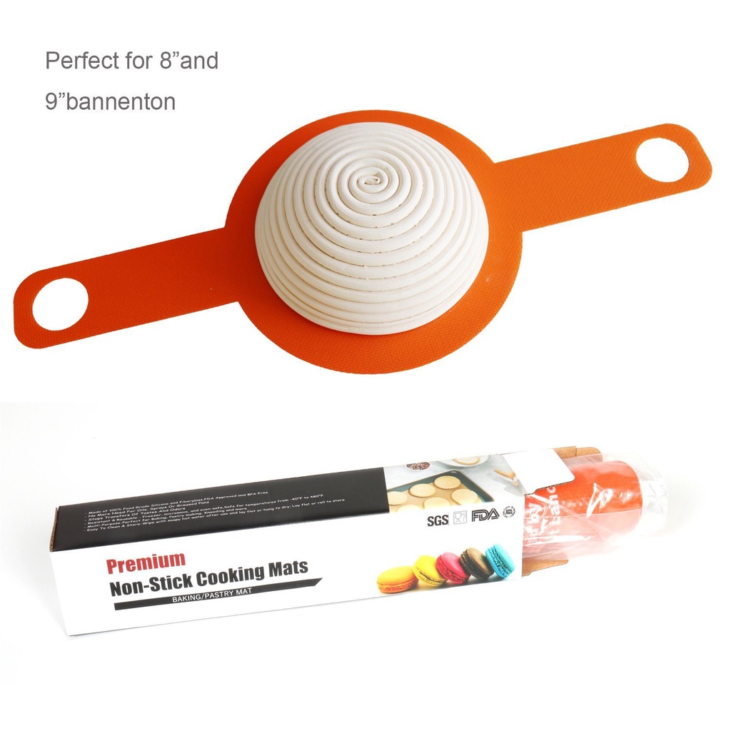 Thảm Tròn 8inch Bằng Silicon Không Dính Chống Dính Đa Năng Có Thể Tái Sử Dụng Để Trộn Bột Làm Bánh
