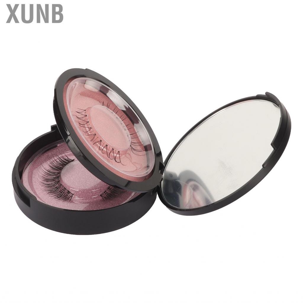 Xunb Eyeliner Eyelashes Kit  Compact Easy To Use False 2 Pair for Makeup