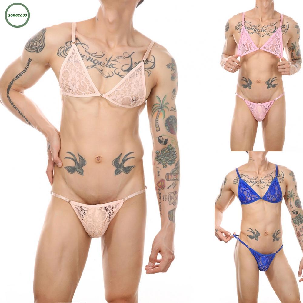 New Coming~1*Bra Or 1*Brief Holiday Male Mens Polyester Sexy Sexy Lace Lingerie Short#Home Essentialses