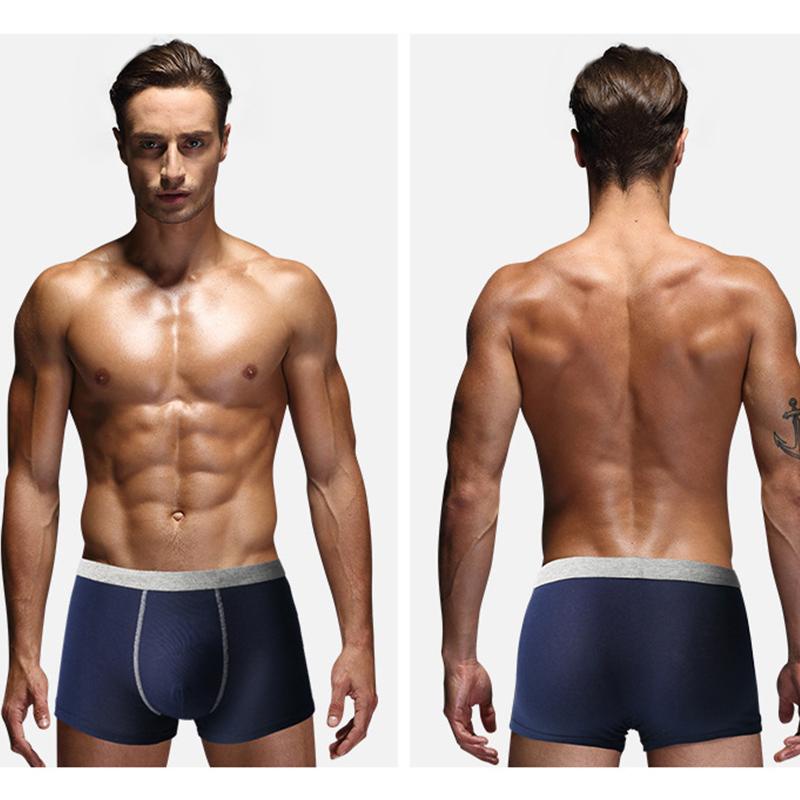 Quần Lót boxer cotton Không Đường May Màu Sắc Đơn Giản Cho Nam Giới Có Size xl-4xl