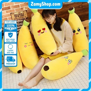 [Có bảo hành] Gấu bông gối ôm trái chuối dài thú nhồi bông quả chuối mặt cười vải mềm mịn cao cấp