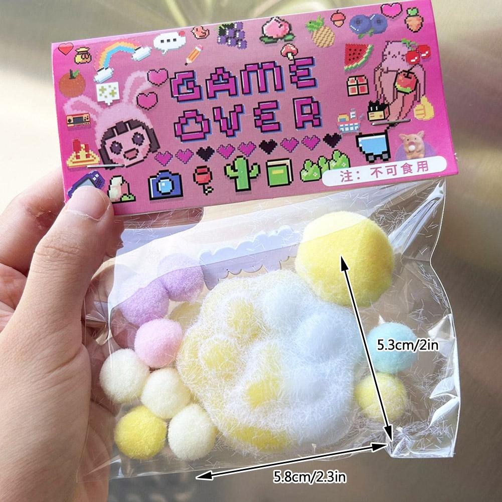 Đồ Chơi Khối Lập Phương Hình Dấu Chân Mèo Bằng Lông Nhung Kích Thước Lớn An Toàn f3u4