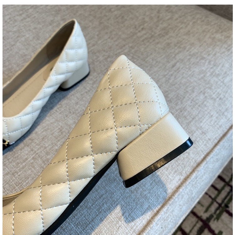 Giày cao gót đế vuông giày búp bê tiểu thư mũi vuông phong cách công sở sang chảnh hàng hót mùa thu đông DA22