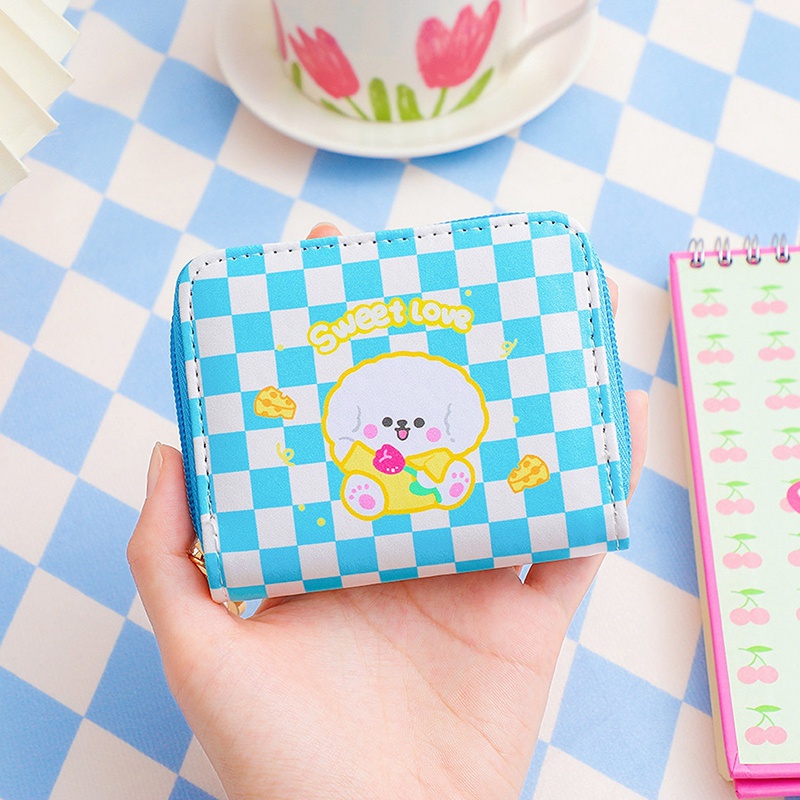 Ví Đựng Thẻ Nhiều Ngăn Họa Tiết Gấu Hoạt Hình Dễ Thương Cho Bé