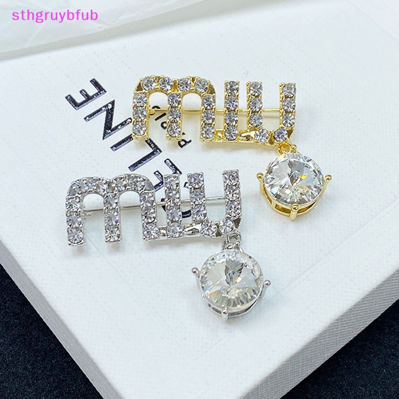 Sthb Ghim Cài Áo Hình Chữ miu Đính Đá zircon Lấp Lánh Thời Trang Cho Nữ vn