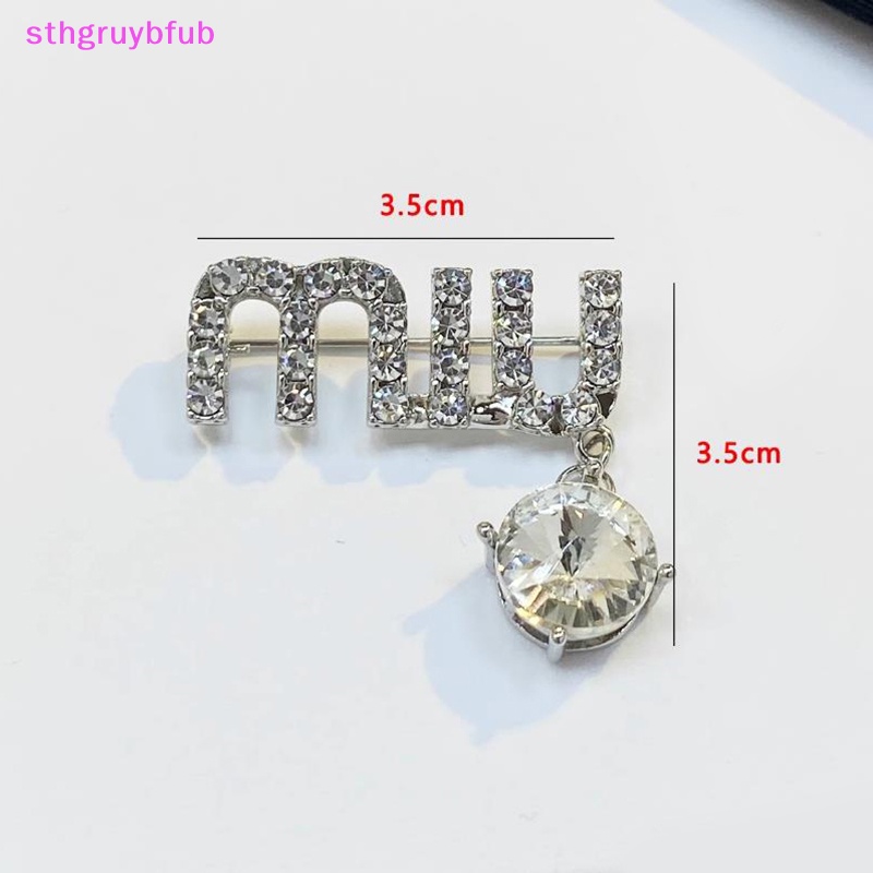 Sthb Ghim Cài Áo Hình Chữ miu Đính Đá zircon Lấp Lánh Thời Trang Cho Nữ vn