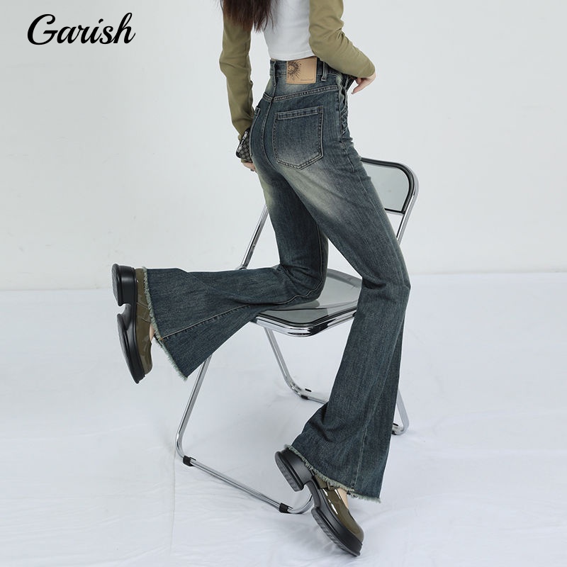 ZUOYINMO quần ống loe quần jean nữ quần jean ống loe Minimalist phổ biến Thể thao Casual WNK23A0ZVK 46Z231116