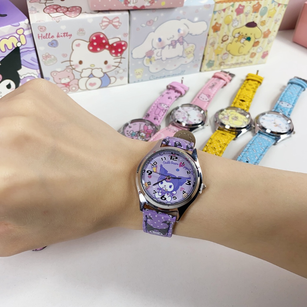 Sanrio Đồng Hồ Điện Tử Hình kuromi melody cinnamoroll Đáng Yêu Cho Bé