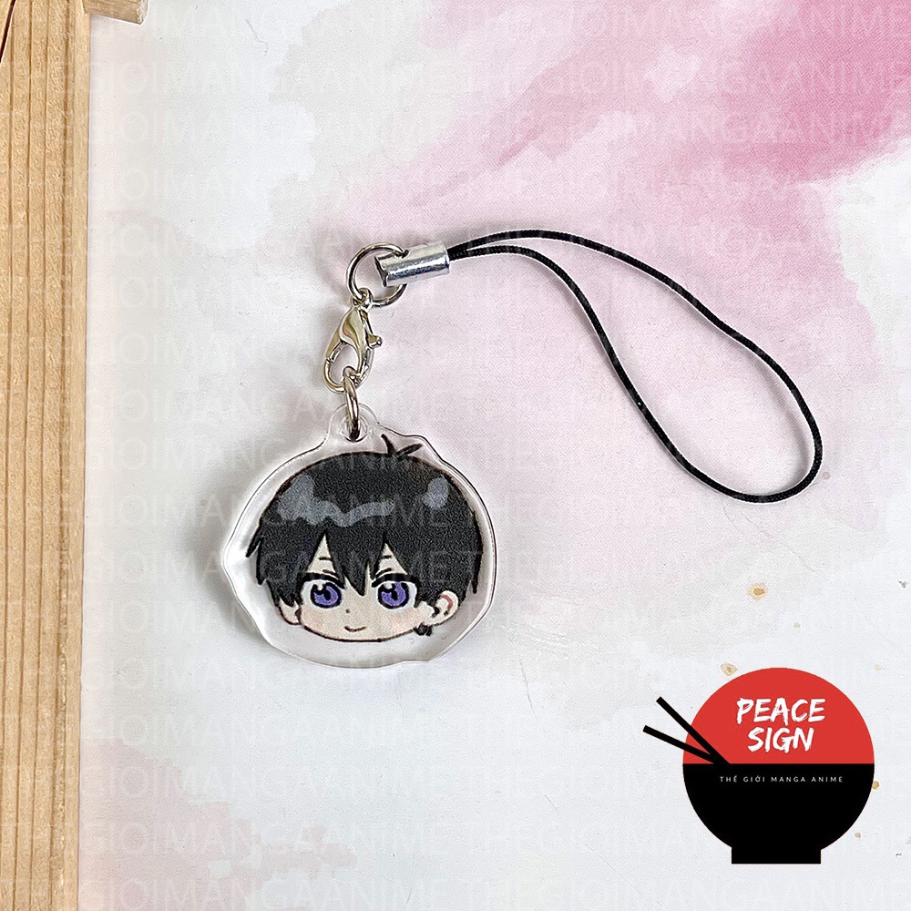 Dây treo điện thoại BLUE LOCK mica acrylic móc khóa anime nagi chigiri isagi bachira kaiser ness móc khóa