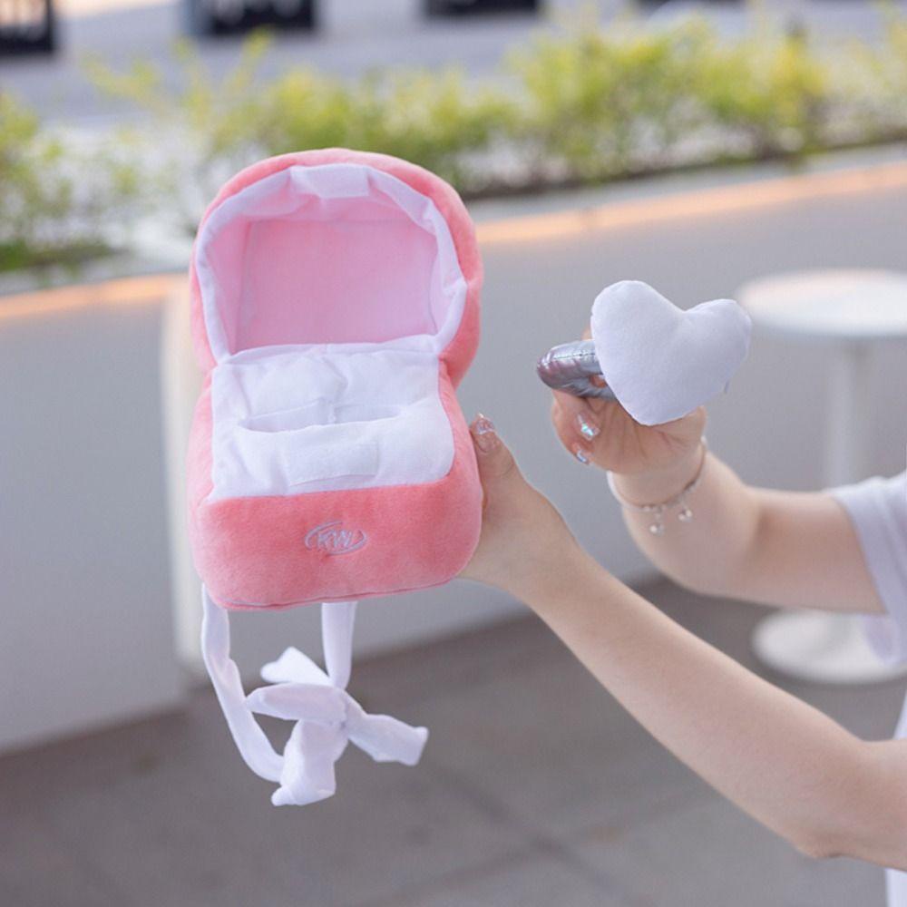Leota Hộp Đựng Nhẫn Đồ Chơi Trái Tim Nhồi Bông pp Đáng Yêu Thích Hợp Làm Quà Tặng Bạn Gái