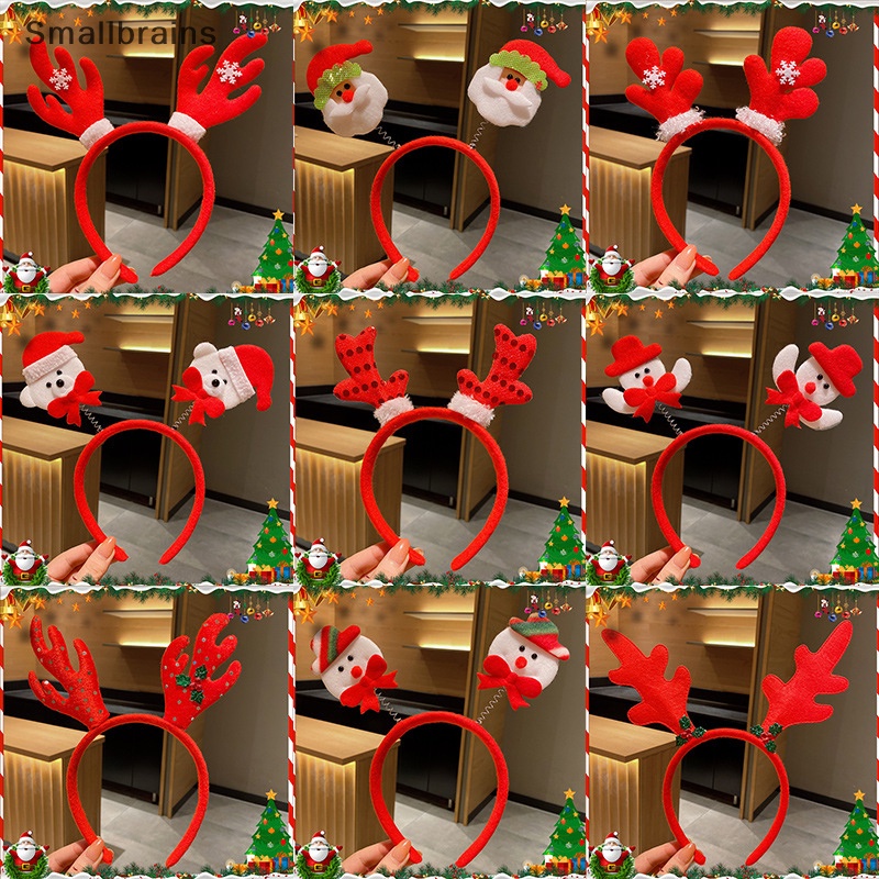 Smbr Kẹp Tóc Hình Sừng Tuần Lộc Giáng Sinh Dễ Thương Cho Bé Gái