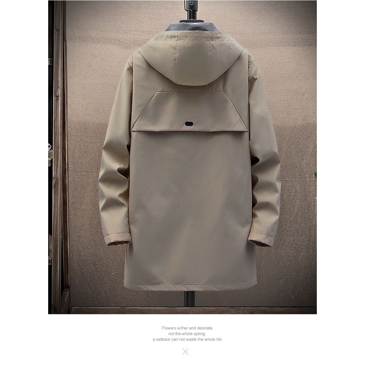 Áo Khoác Nam Dáng Dài Có Nón Thời Trang Thu Đông Mới Cỡ m-4xl