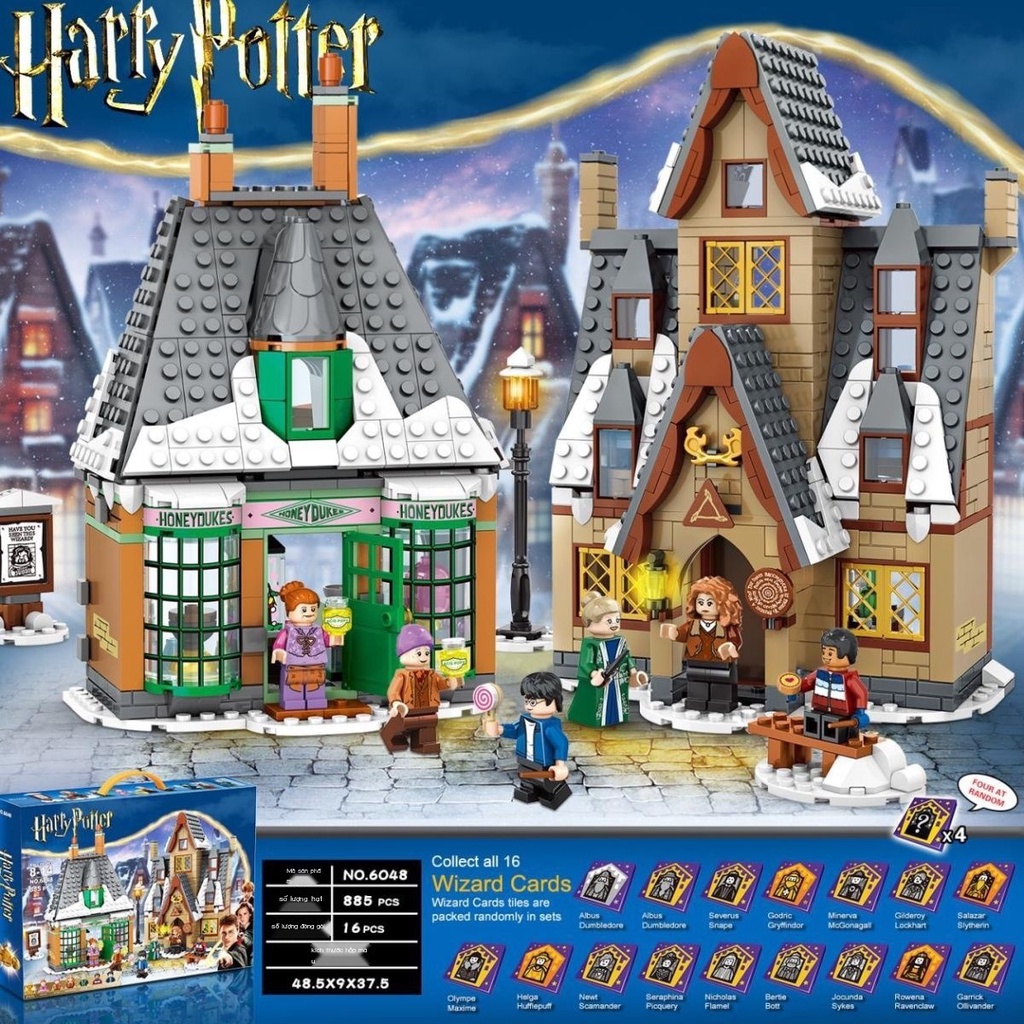 Phòng chứa Bí mật Hogwarts Thăm Đồ chơi Khối Xây dựng dành cho Trẻ em Làng Hogsmeade