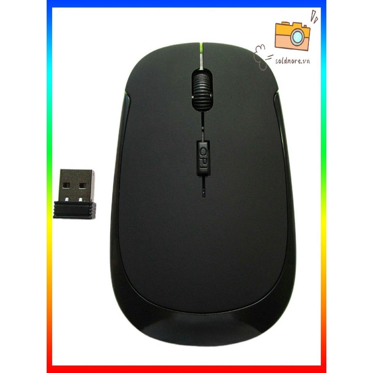 Chuột Không Dây Di Động PC Laptop Siêu Mỏng 1200 Dpi Mini Di Động Di Động