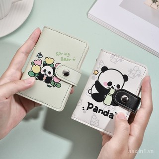 Ví Đựng Thẻ Siêu Mỏng Sức Chứa Lớn Họa Tiết Gấu Trúc Hoạt Hình Cho Nam Và Nữ