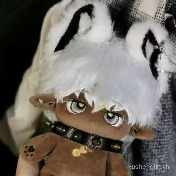 New cotton doll Astro black leather kitten boy new rabbit hair 20cm non-attribute ~ Doll Doll holiday gift