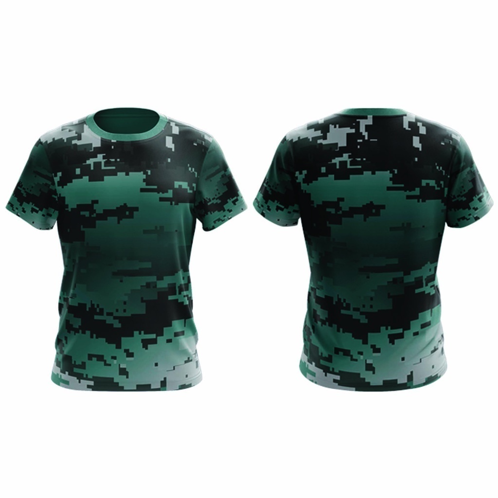 Áo Thun unisex Màu Xanh Lá Cây Họa Tiết camo muslimah jersi