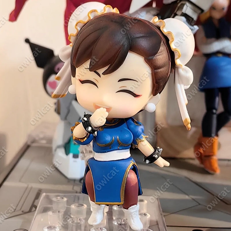 Mô Hình Nhân Vật Street Fighter Chun-Li  10cm 1993# SF Action Figure Kungfu Girl Cheongsam Chi-pao ICPO Police PVC Packed in Box Model Capcom Nendoroid