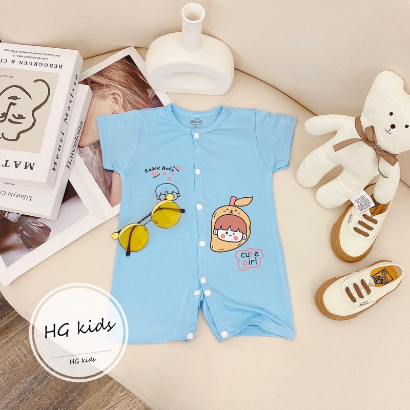 Body đùi/cộc tay cài thẳng HG Kids chất thun lạnh loại 1 siêu mềm mát cho bé trai bé gái