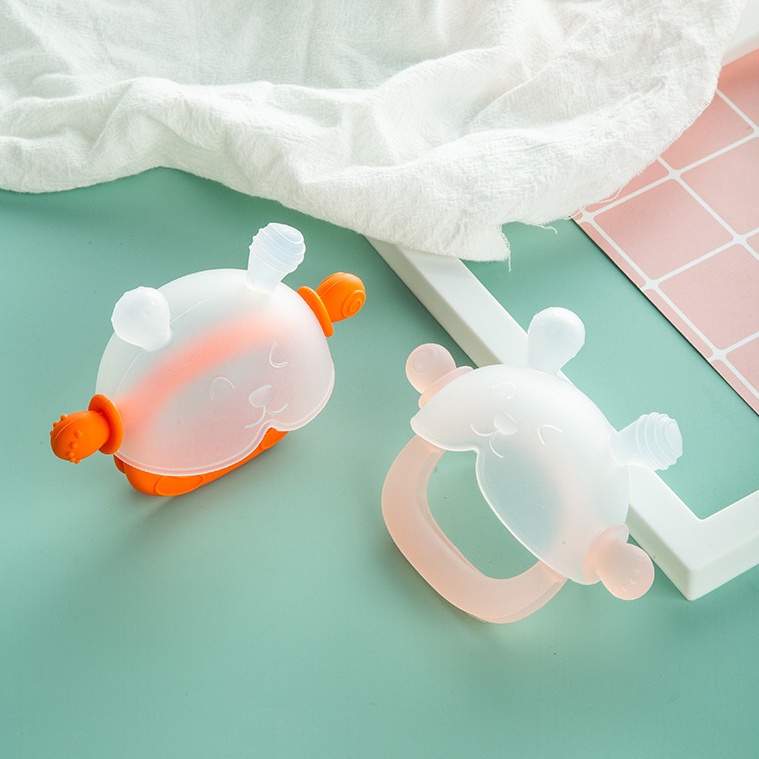 Que Mài Đồ Chơi Cho Bé 0-3 Tuổi Bằng silicone Chống Kẹt Tay Kèm Nấm