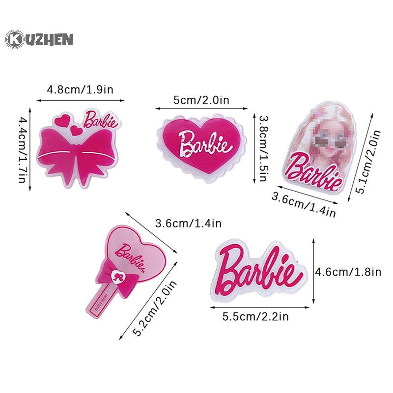 Kuzhen Kẹp Tóc bb Màu Đỏ Hoa Hồng Ngọt Ngào Cá Tính Cho Nữ