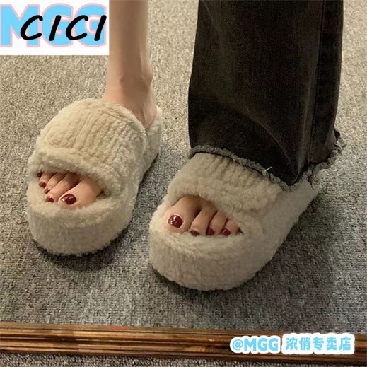 CICI dép lông dép nữ dép bông dép sandal nữ dép bánh mì Đẹp mắt Thể thao và thời trang Thời thượng Thanh lịch FDL2300JCZ 48Z231129