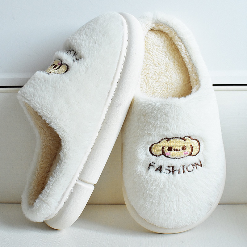 Mới Dép cotton Đi Trong Nhà Đế Dày Chống Trượt Thời Trang Thu Đông 2023 Cho Nữ