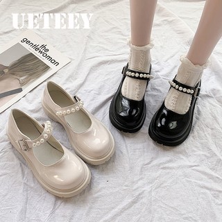 Ueteey giày búp bê mary jane lolita đế da mềm đế êm thời trang nhẹ nhàng độn đế đế êm kiểu dáng độc đáo thoải mái flf23b0ya1 48z231130