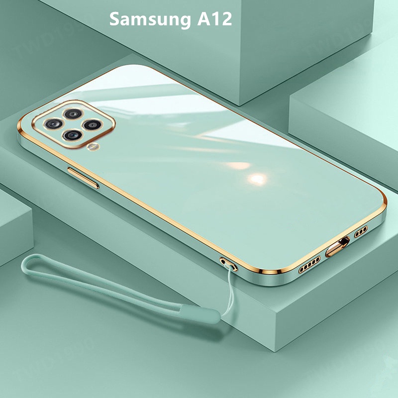 Ốp Lưng Samsung A12 Màu đặc Mạ điện Mềm Ốp Điện Thoại Samsung Galaxy A12