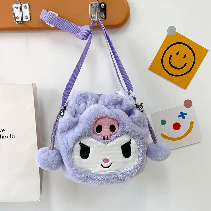 Sanrio Túi Xách Nhồi Bông Hình hello kitty Xinh Xắn