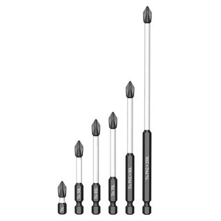 【FEELING READY STOCK】Compact Design 6pcs Magnetic Electric Screwdriver Set PH2 Cross Screwdriver Bits