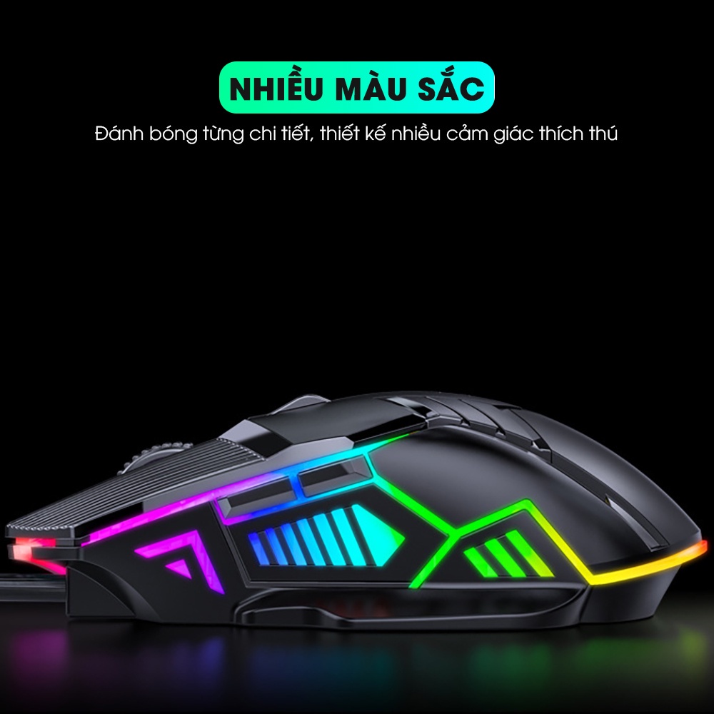 Chuột Chơi Game s800 Có Dây Đèn led rgb 6 Nút 3200Dpi Chất Lượng Cao