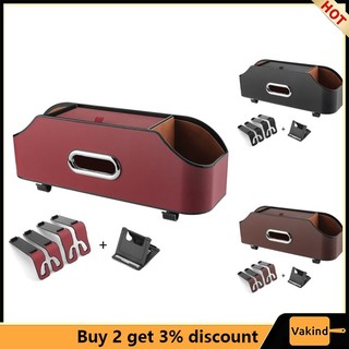 Hộp đựng đồ đa năng có giá đỡ cốc / móc treo phía sau xe hơi