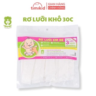 Gạc Rơ Lưỡi Mipbi Cho Bé Sơ Sinh Túi 30 Chiếc - Timikid