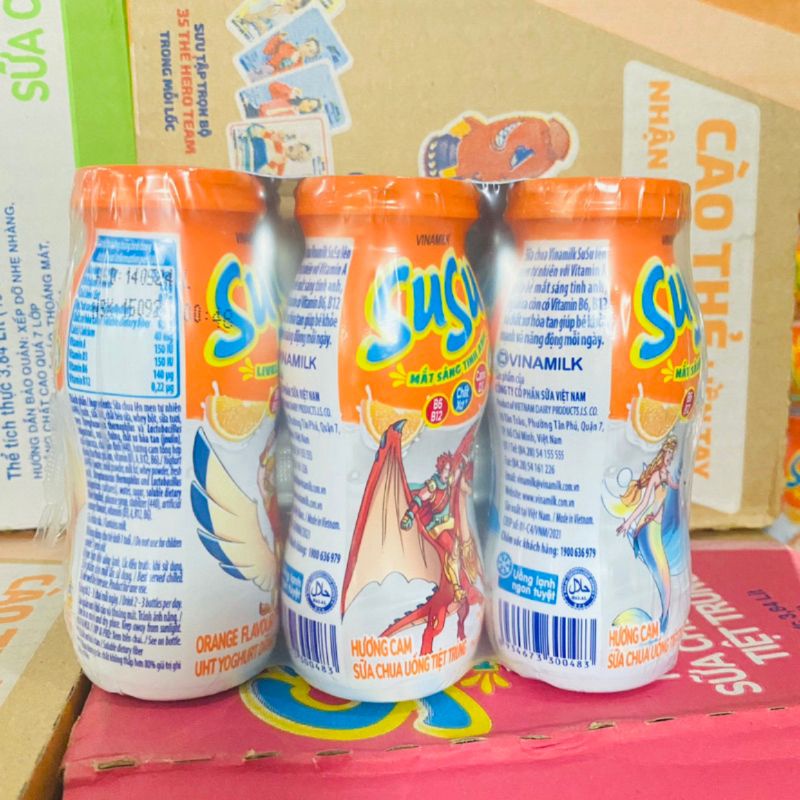 Vỉ 6 Lọ  Susu Cam,Dâu,sô 80ml