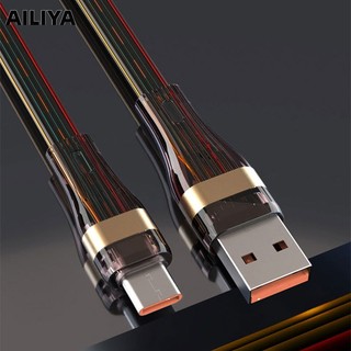 Tamiya Dây Cáp Sạc Nhanh 5a 100w Cho apple 15 android type-c Bằng Silicon Trong Suốt